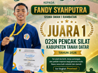 Fandy Syahputra Raih Emas O2SN Pencak Silat, SMAN 1 Rambatan Siap Tampil di Tingkat Provinsi